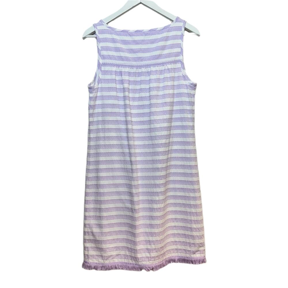 Southern Tide Corrine Striped Purple White Shift Dress Sleevless Cotton Small - Picture 3 of 8